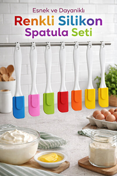 Sfmstore Colorful Silicone Spatula Set 2 Pieces