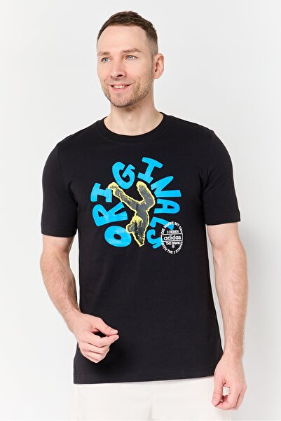 adidas Men Sportswear Fit Short Sleeve Outdoor T-Shirt, Black