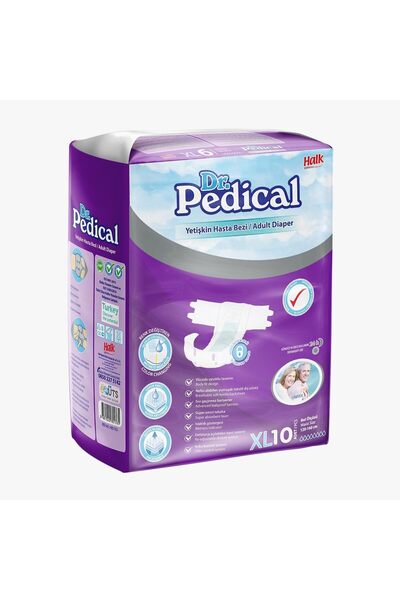 Dr.Pedical Dr. Pedical Adult Diapers XL Size, 120-170cm, 10 Count, Unisex, Ex...