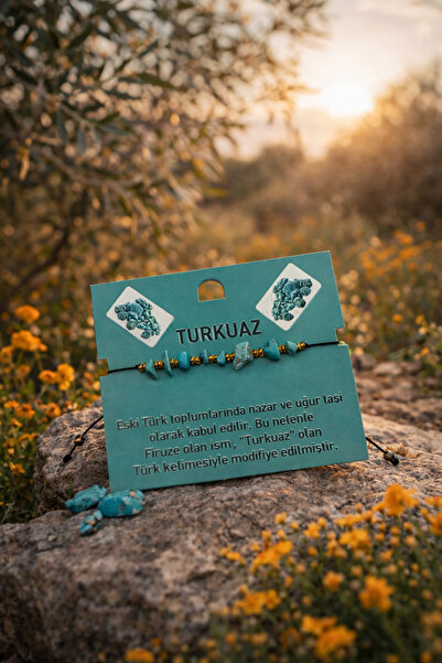 seymenbıçakçılık Turquoise Natural Stone Bracelet Handmade Adjustable Unisex