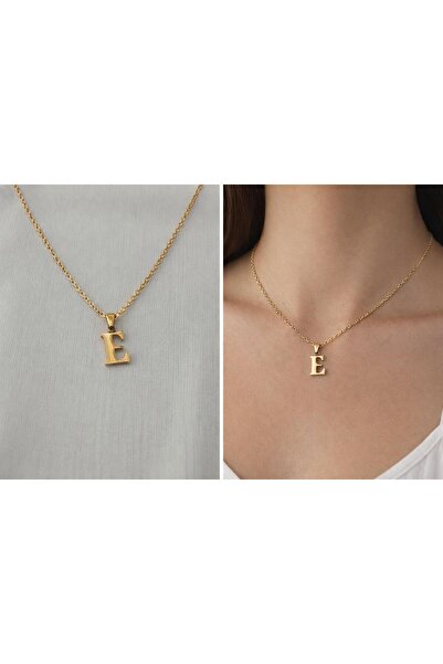 ZRN AKSESUAR XUPING TTM E HARFİ KOLYE UCU 14 K RENK TÜM KOLYELERİNİZLE KULLAN...