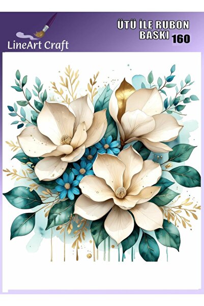 LİNEART Ütü ile Rubon Baskı Transfer No:RB160-30x30cm