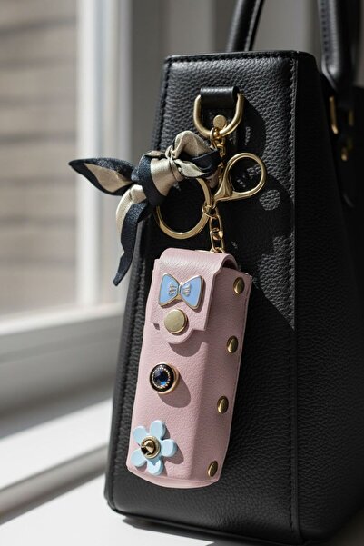 GIG Scarf Detailed Lipstick Case Premium Bag Charm Accessory