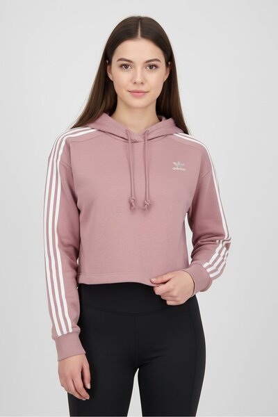 adidas Women Plus Size Long Sleeve Outdoor Hoodie, Pink