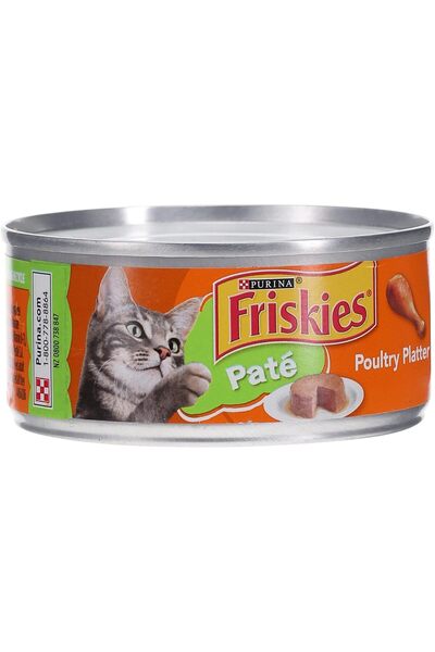 Friskies Wet Cat Food, Classic Pate Poultry Platter, 5.5 Oz Can