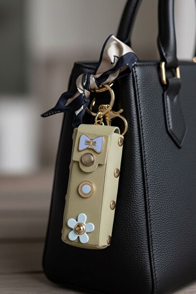 GIG Scarf Detailed Lipstick Case Premium Bag Charm Accessory