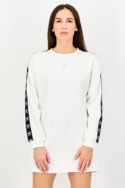 adidas Women Sportswear Fit Long Sleeve Outdoor Dress, White