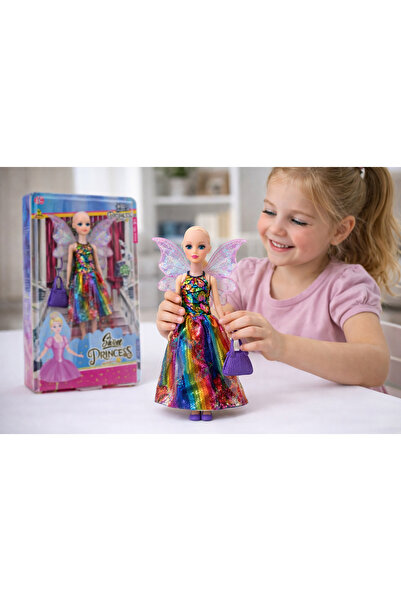 NASYONEL TOYS Kanatlı Prenses Oyuncak Bebek – Renkli Elbiseli Masal Temalı Kı...