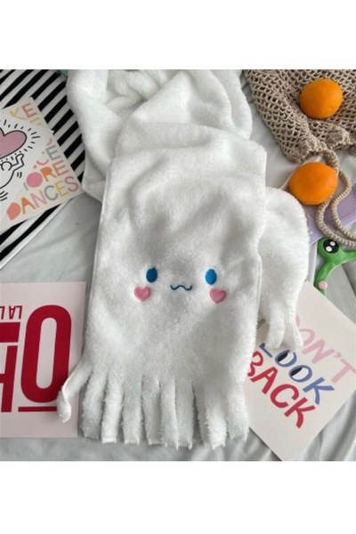 facnspt Cinnamoroll Figürlü Peluş Atkı – 180 cm Uzunluk