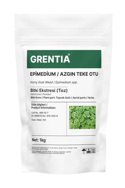 Grentia EPİMEDİUM / A. TEKE OTU Toz Ekstresi / Toz Ekstraktı 1 kg - Epimedium...