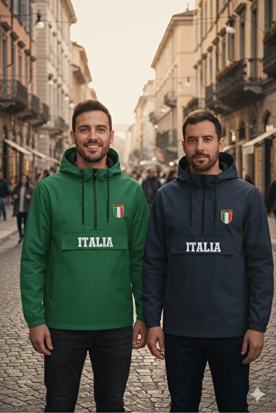 SARI Italia Italy Half Zip Raincoat