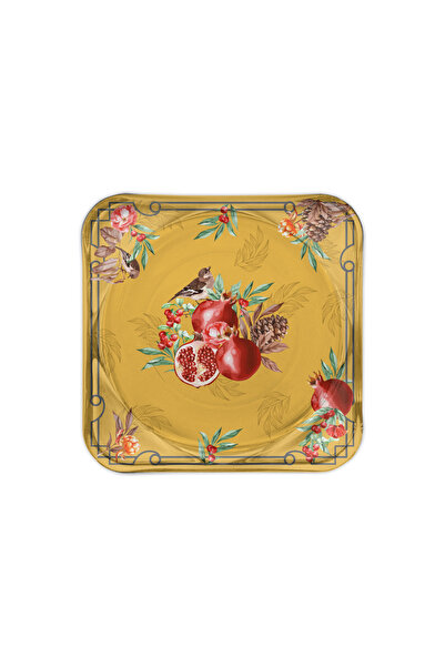 Sivella طقم من قطعتين من حاملات الأكواب الزجاجية وصحن الشموع باللون الأصفر ال...