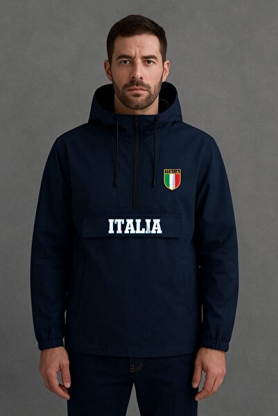 SARI معطف واق من المطر إيطالي بسحاب نصفي