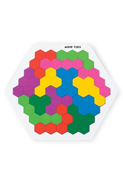 OSENSE 02 016 تانجرام خشبي على شكل قرص العسل