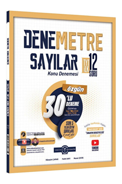 Orijinal Yayınları Denemetre TYT Sayılar Denemetre 30 lu Konu Denemesi