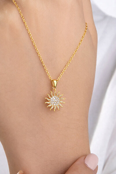 ÇEKİRDEK JEWELRY 925 Ayar Gümüş Güneş Kolye