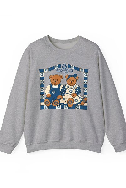 Jose Clothing Teddy Bear Beige Printed Organic Cotton Sweatshirt