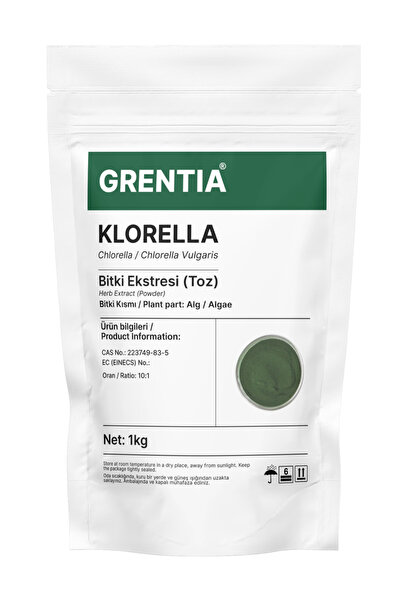 Grentia Chlorella Toz Ekstresi / Toz Ekstraktı 1 kg - Chlorella vulgaris