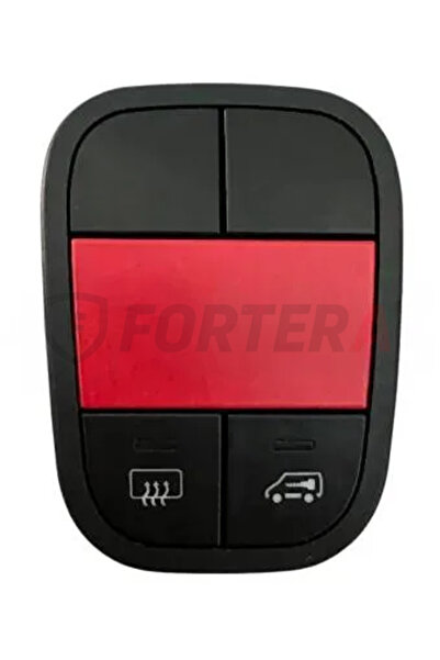 Fortera Dörtlü Flaşör Düğmesi Merkezi Kilitli Fiorino Nemo