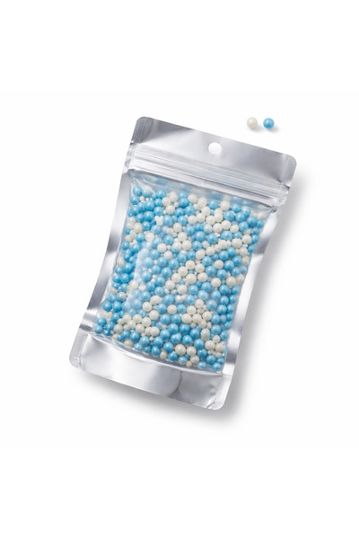 Kidzia Dekoratif Boncuk Şeker No:06 Mavi Beyaz Mix 40g Doypack