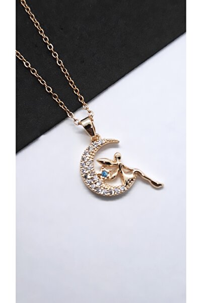 Serenity قلادة فولاذية على شكل هلال الفراشة