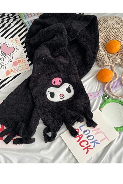 facnspt Kuromi Figürlü Peluş Atkı – 180 cm Uzunluk