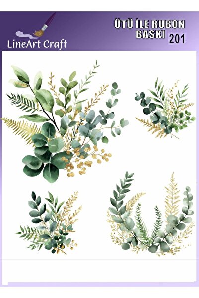 LİNEART Ütü ile Rubon Baskı Transfer No:RB201-30x30cm