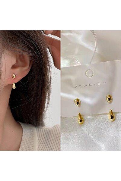 Glamluxe Damla Tasarımlı Minimal Küpe