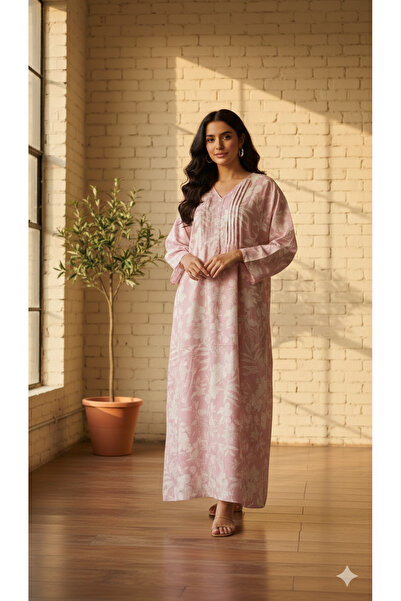 Maison Emarat All over printed pastel Jalabiya