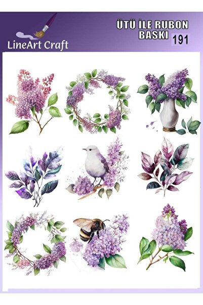 LİNEART Ütü ile Rubon Baskı Transfer No:RB191-30x30cm