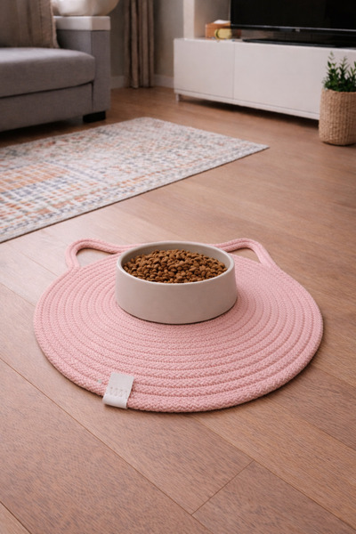 ÖRGÜM سجادة للقطط، سجادة طعام للقطط مقاس 31×31 سم، لا تشمل وعاء الطعام