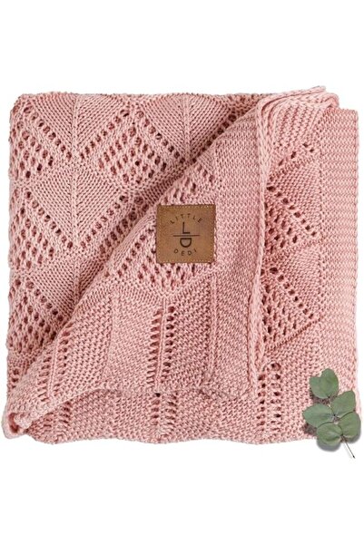 Next Baby Little Dedi 100% Liyosel Pink Patterned Knitted Baby Blanket Oeko-T...