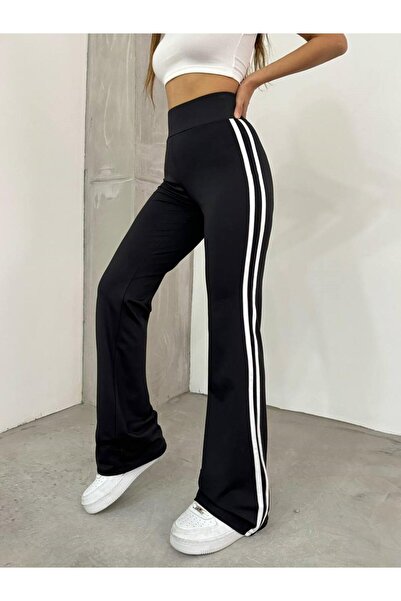 kendii modamm High Waist Spanish Leggings for Women with Double Stripe Detail...