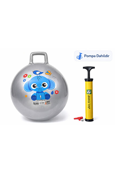 Janissary Gri Zıp Zıp Top – Tutma Kulplu Çocuk Zıplama Topu | Denge Geliştiri...