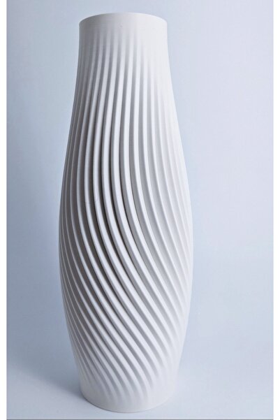 HANART Modern dekoratif vazo beyaz 22 cm