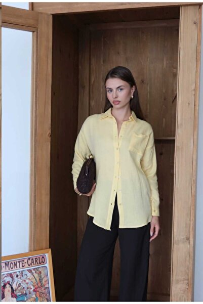 Butik Parla Uzun kollu Müslin gömlek