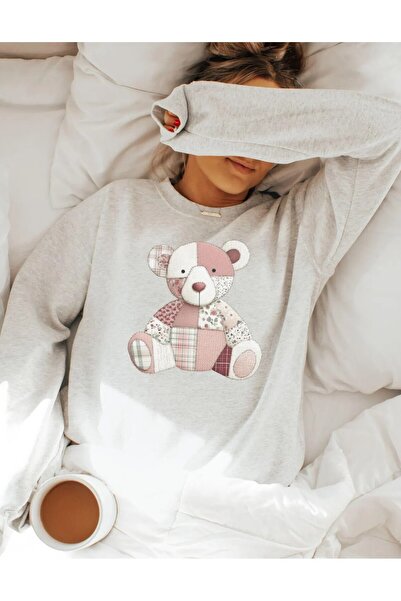 Jose Clothing Teddy Bear Printed Organic Cotton Sweatshirt