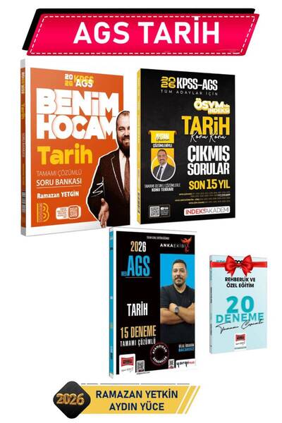 İndeks Akademi 2026 Benim Hocam AGS Tarih Soru Bankası+Ramazan Yetkin+İndeks ...
