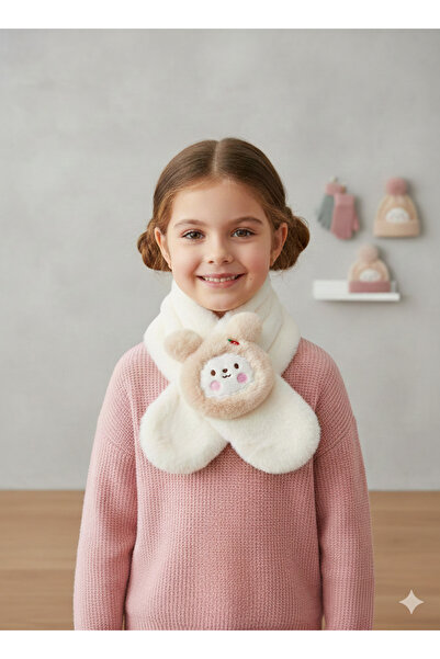 synshop Kawaii Teddy Bear Strawberry Bear Furry Plush Scarf Neck Collar Teena...