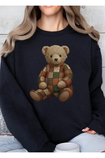 Jose Clothing Teddy Bear Printed Organic Cotton Sweatshirt