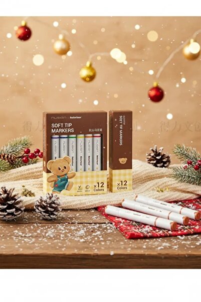 Miniso Butterbear Serisi 12 Renk Yumuşak Uçlu Marker
