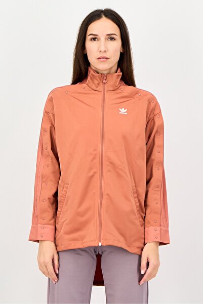 adidas Women Sportswear Fit Long Sleeve Outdoor Sweatshirt, Coral