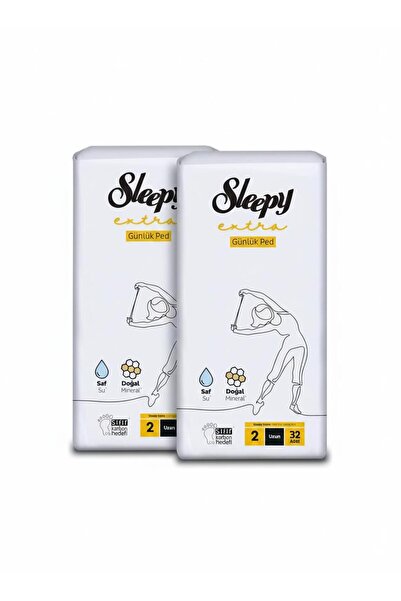 Sleepy فوط صحية يومية فائقة النحافة 32 قطعة - عبوة مكونة من قطعتين