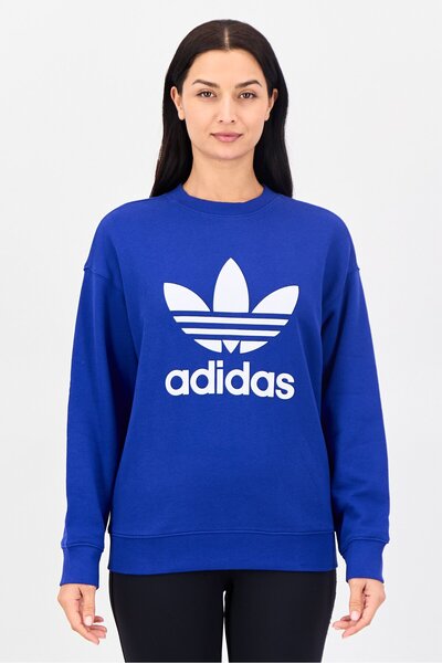 adidas Women Sportswear Fit Long Sleeve Outdoor Sweatshirts, Blue
