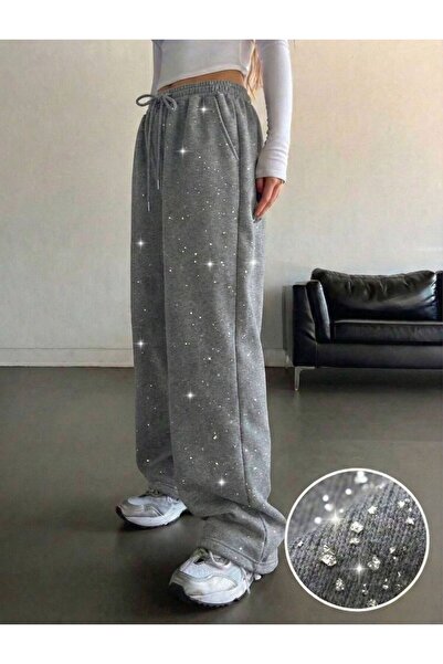8line Gray Glow Glittery Sweatpants