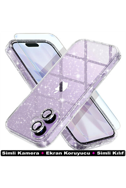 EDELFU iPhone 17 Compatible - Glitter Phone Case + Glitter Camera Protector +...