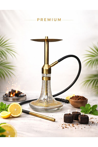 MEGAHED Tsar Gold Nargile Takımı FULL ÇELİK