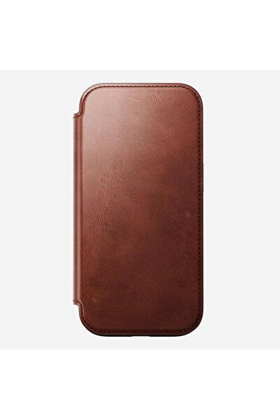 Nomad Leather Folio MagSafe for iPhone 16 Pro Brown