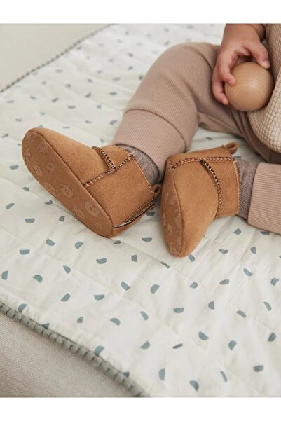 Next Baby Beige Brown Warm Lined Baby Boots