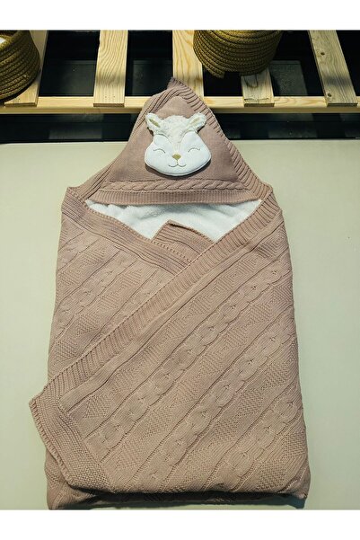 Yesda Bebe Welsoft Astarlı Şapkalı Triko Bebek Battaniyesi Sevimli Figür|Yeni...